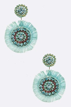 CIRCULAR TASSEL EARRINGS