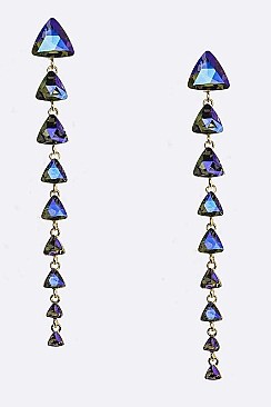 MIXED CRYSTAL DROP EARRINGS