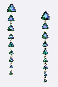 MIXED CRYSTAL DROP EARRINGS