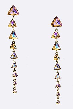 MIXED CRYSTAL DROP EARRINGS