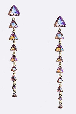 MIXED CRYSTAL DROP EARRINGS