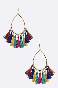 TEARDROP TASSEL EARRINGS