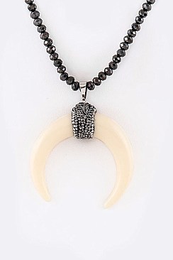 ICONIC IVORY HORN PENDANT NECKLACE LA-151438