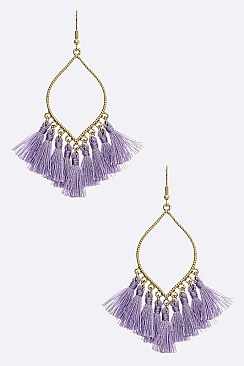 LEAF TASSEL EARRINGS