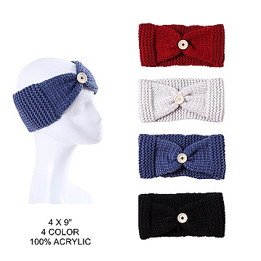 Pack of 12 Assorted Color Knitted Headbands