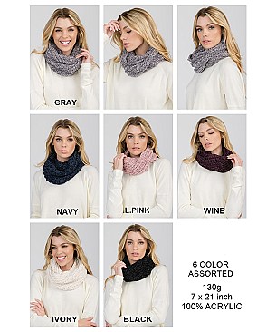 Pack of 12 Chenille Infinity Scarves