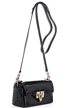 MODERN STUDDED TENDER JELLY CROSS BODY BAG