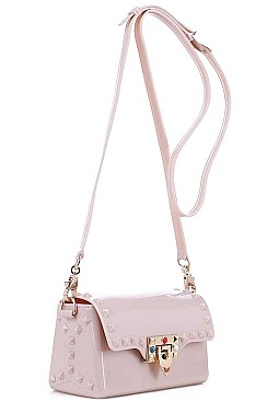 MODERN STUDDED TENDER JELLY CROSS BODY BAG