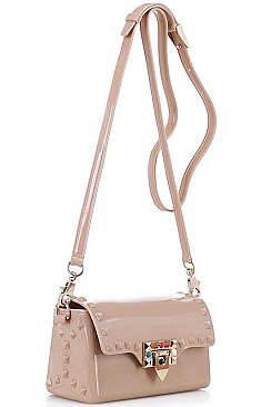 MODERN STUDDED TENDER JELLY CROSS BODY BAG