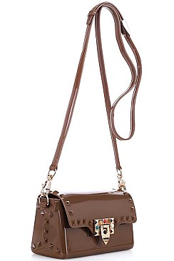 MODERN STUDDED TENDER JELLY CROSS BODY BAG