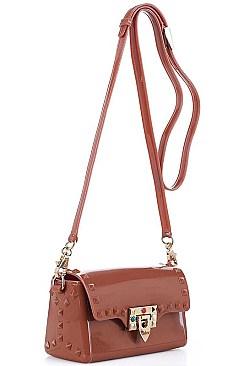 MODERN STUDDED TENDER JELLY CROSS BODY BAG