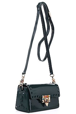 MODERN STUDDED TENDER JELLY CROSS BODY BAG