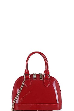 TENDER JELLY DOMED SATCHEL CROSSBODY BAG