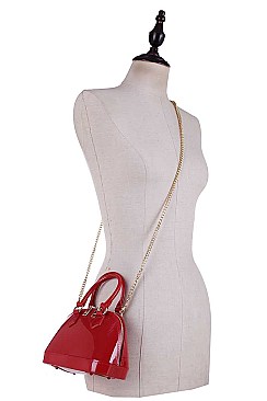 TENDER JELLY DOMED SATCHEL CROSSBODY BAG