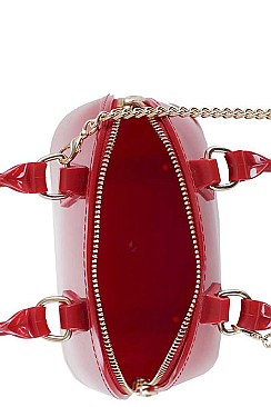 JELLY DOME SATCHEL CROSSBODY BAG