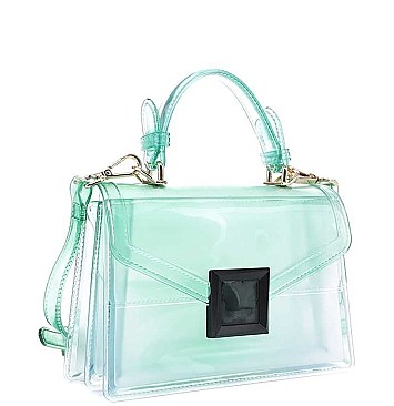 TRENDY TRANSPARENT CLEAR CROSSBODY BAG