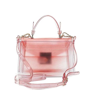 TRENDY TRANSPARENT CLEAR CROSSBODY BAG