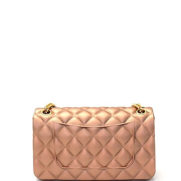 JB3022A -LP Quilted Jelly Small 2 Way Shoulder Bag