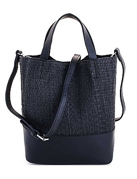 2in1 Modern Stylish Woven Tote with Matching Pouch