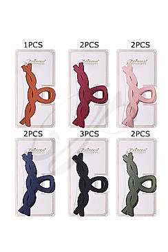 Pack of 12 Stylish Assorted Color Hair Claw Clip