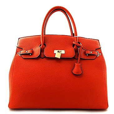 Celebrity Padlock Accent Over-sized Quality Tote