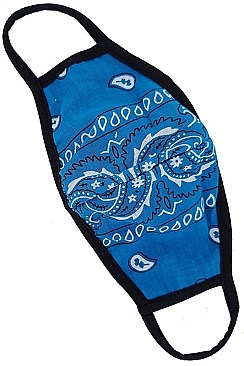 CLASSY REUSABLE BANDANA PRINT FASHION MASK