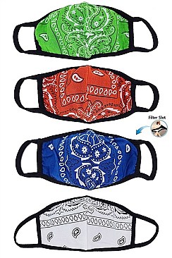 CLASSY REUSABLE BANDANA PRINT FASHION MASK