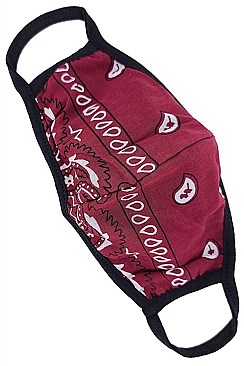 CLASSY REUSABLE BANDANA PRINT FASHION MASK