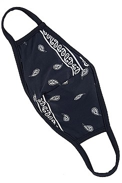 CLASSY REUSABLE BANDANA PRINT FASHION MASK