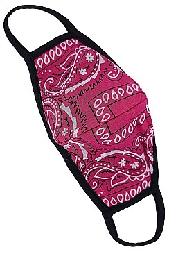 CLASSY REUSABLE BANDANA PRINT FASHION MASK