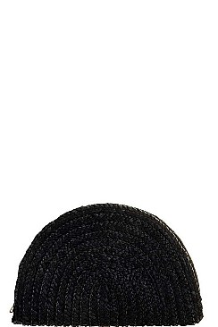 WOVEN NATURAL STRAW TACO CLUTCH