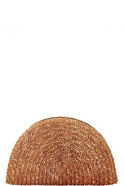 WOVEN NATURAL STRAW TACO CLUTCH