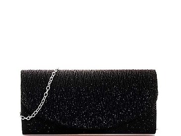 FASHION SILKY PARTY CHEVRON CHAINED CLUTCH
