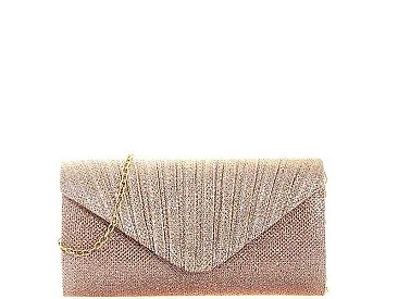 DESIGNER FASHION SILKY PARTY CLUTCH WITH CHAIN