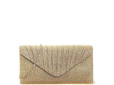 DESIGNER FASHION SILKY PARTY CLUTCH WITH CHAIN