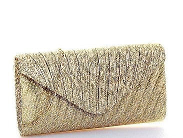 DESIGNER FASHION SILKY PARTY CLUTCH WITH CHAIN