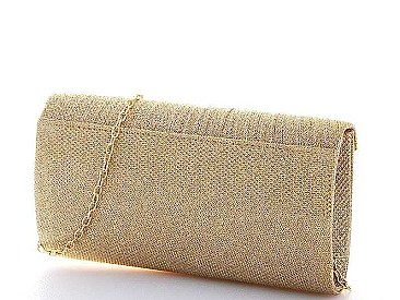 DESIGNER FASHION SILKY PARTY CLUTCH WITH CHAIN