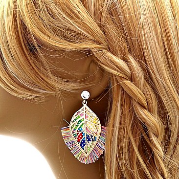 FILIGREE LEAF BOHO EARRINGS