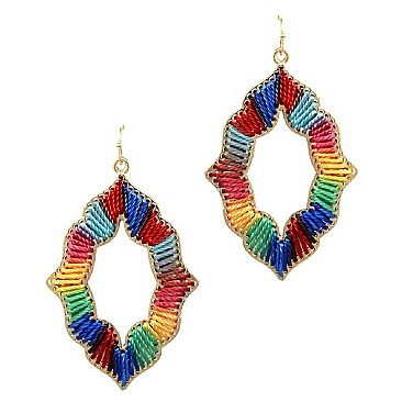 OPEN-CUT NEON THREAD EARRING