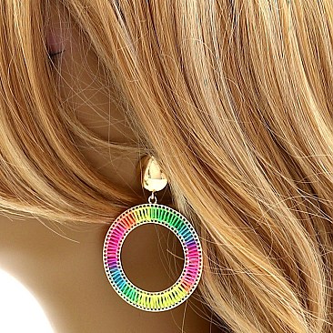 ROUND NEON THREAD BOHO EARRING