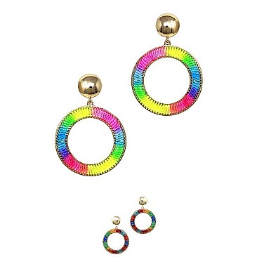 ROUND NEON THREAD BOHO EARRING