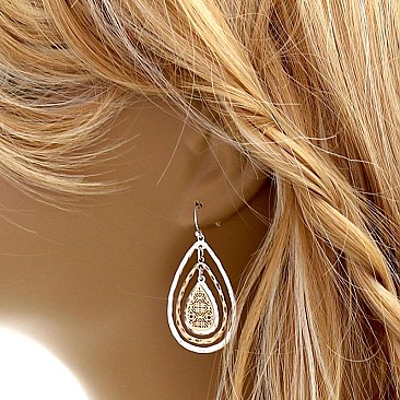 TEARDROP FILIGREE EARRINGS