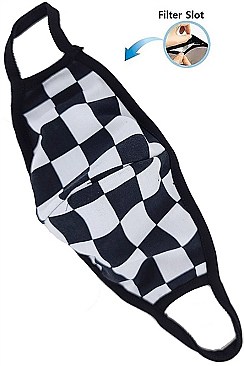 REUSABLE FASHION MASK WITH FILTER SLOT