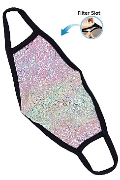 Reusable Fashion Mask with Filter Slot