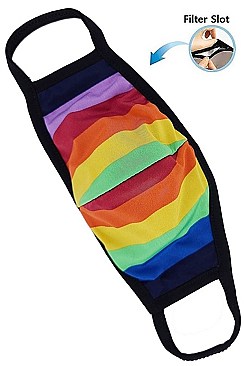 REUSABLE RAINBOW FASHION MASK