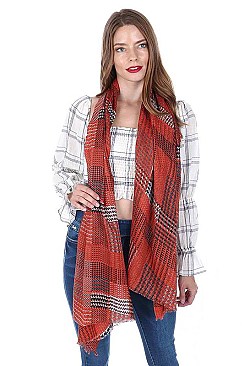PACK OF 12PCS ASSORTED COLOR FASHION OBLONG SCARVES