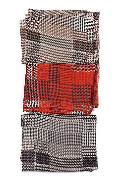 PACK OF 12PCS ASSORTED COLOR FASHION OBLONG SCARVES