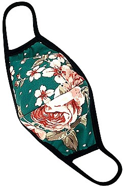 GREEN FLOWER 3D REUSABLE 3 LAYER MASK