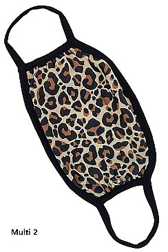 MULTI COLOR ANIMAL PRINT SUBLIMATED COTTON MASK