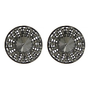Fashionable Black Exquisite Earrings SLJE3391